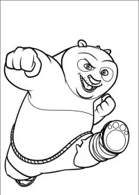 Fisă de colorat cu Kung fu panda de colorat p08