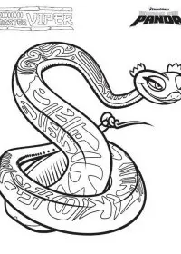 Fisă de colorat cu Kung fu panda de colorat p14