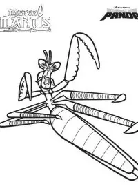 Fisă de colorat cu Kung fu panda de colorat p15