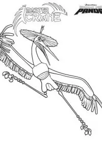 Fisă de colorat cu Kung fu panda de colorat p17