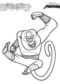 Fisă de colorat cu Kung fu panda de colorat p18