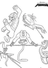 Fisă de colorat cu Kung fu panda de colorat p20