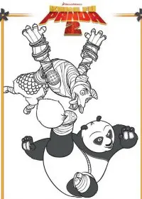 Fisă de colorat cu Kung fu panda de colorat p21
