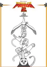 Fisă de colorat cu Kung fu panda de colorat p22