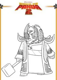 Fisă de colorat cu Kung fu panda de colorat p27