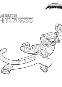 Fisă de colorat cu Kung fu panda de colorat p28