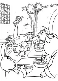 Fisă de colorat cu Kung fu panda de colorat p30