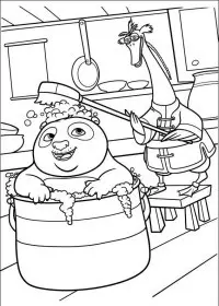 Fisă de colorat cu Kung fu panda de colorat p32