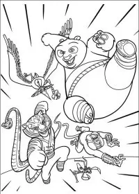 Fisă de colorat cu Kung fu panda de colorat p33