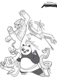 Fisă de colorat cu Kung fu panda de colorat p34