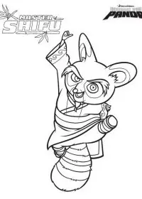 Fisă de colorat cu Kung fu panda de colorat p38