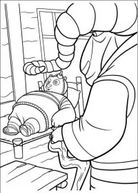 Fisă de colorat cu Kung fu panda de colorat p39