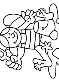 Fisă de colorat cu La mare de colorat p06