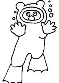 Fisă de colorat cu La mare de colorat p08