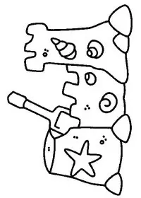 Fisă de colorat cu La mare de colorat p14