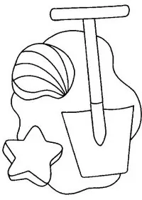 Fisă de colorat cu La mare de colorat p17