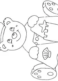 Fisă de colorat cu La mare de colorat p30