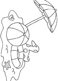 Fisă de colorat cu La mare de colorat p34