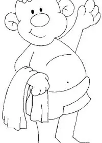 Fisă de colorat cu La mare de colorat p35