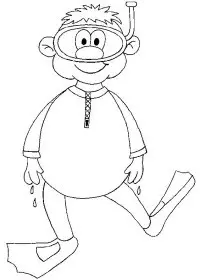 Fisă de colorat cu La mare de colorat p36