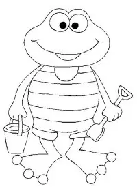 Fisă de colorat cu La mare de colorat p39