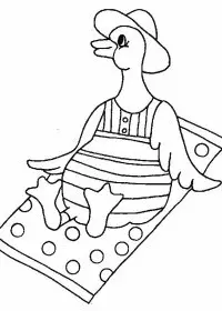 Fisă de colorat cu La mare de colorat p44