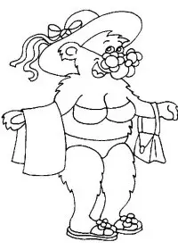 Fisă de colorat cu La mare de colorat p51