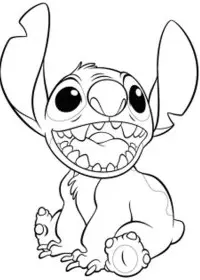 Fisă de colorat cu Lilo si stitch de colorat p02