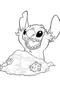 Fisă de colorat cu Lilo si stitch de colorat p03