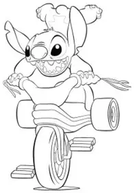 Fisă de colorat cu Lilo si stitch de colorat p04