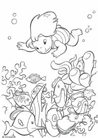 Fisă de colorat cu Lilo si stitch de colorat p12