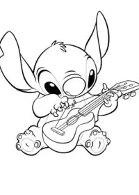 Fisă de colorat cu Lilo si stitch de colorat p14