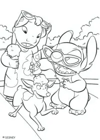 Fisă de colorat cu Lilo si stitch de colorat p16