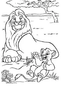 Fisă de colorat cu Lion king de colorat p02
