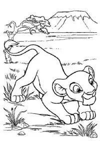 Fisă de colorat cu Lion king de colorat p03