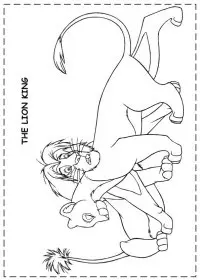Fisă de colorat cu Lion king de colorat p89