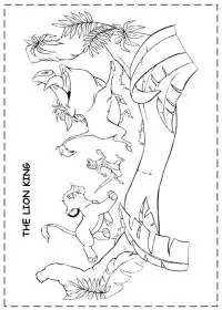 Fisă de colorat cu Lion king de colorat p90