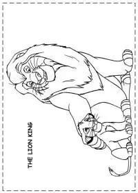 Fisă de colorat cu Lion king de colorat p96