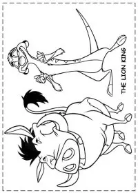 Fisă de colorat cu Lion king de colorat p99