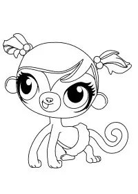 Fisă de colorat cu Littlest Pet Shop p12