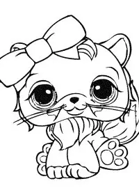Fisă de colorat cu Littlest Pet Shop p14