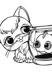 Fisă de colorat cu Littlest Pet Shop p15