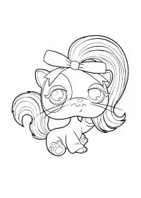 Fisă de colorat cu Littlest Pet Shop p18