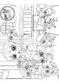 Fisă de colorat cu Littlest Pet Shop p2