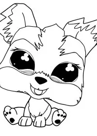 Fisă de colorat cu Littlest Pet Shop p22