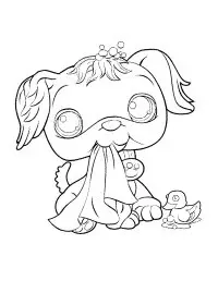 Fisă de colorat cu Littlest Pet Shop p3