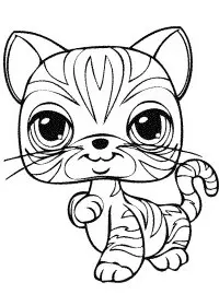 Fisă de colorat cu Littlest Pet Shop p32