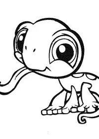 Fisă de colorat cu Littlest Pet Shop p44