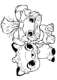 Fisă de colorat cu Littlest Pet Shop p57