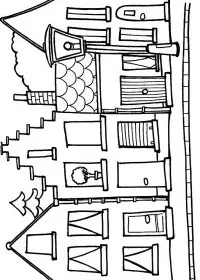Fisă de colorat cu Locuinte de colorat p26